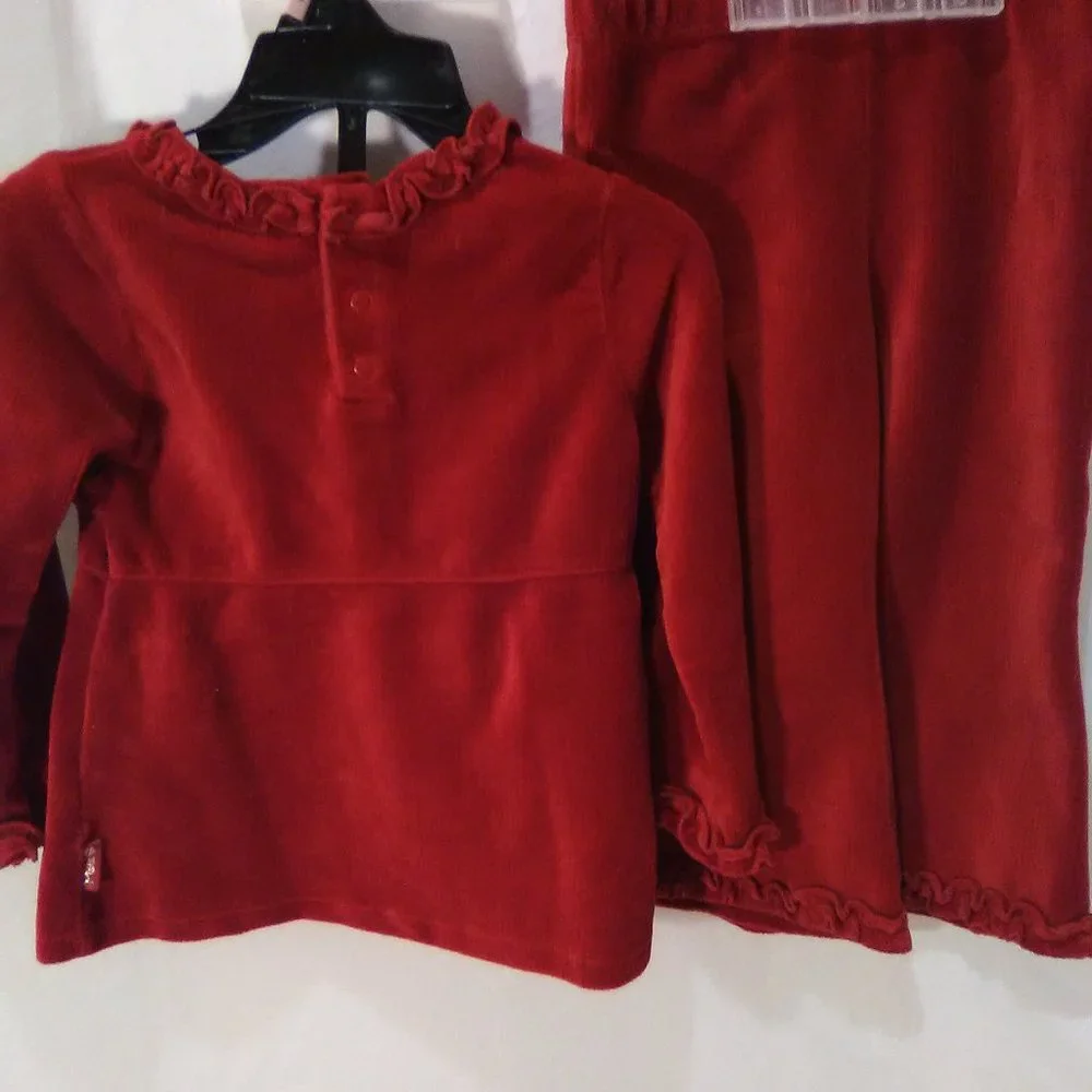 The Children's Place 2 piece Set Color Red Ruffle Size 24 Months - Picture 4 of 7